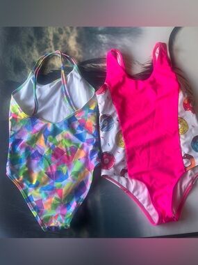 Kids One-Piece Swimsuit - Pink & Multicolor - Unbranded